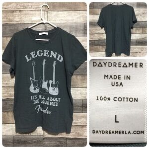 Daydreamer Black Graphic 'Legend' Fender Tee
